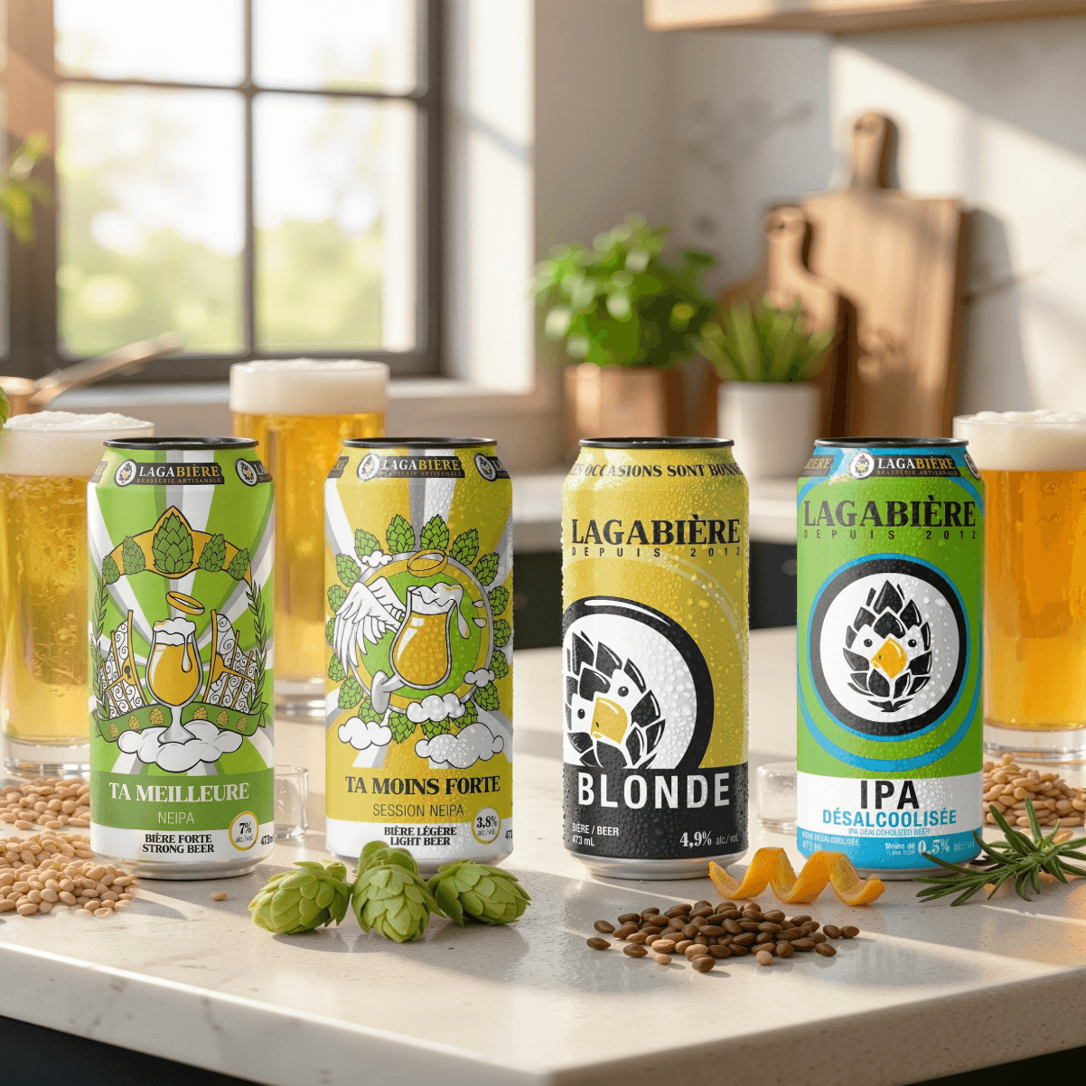 Lagabière canettes Unitaires 473ml – Saveurs variées